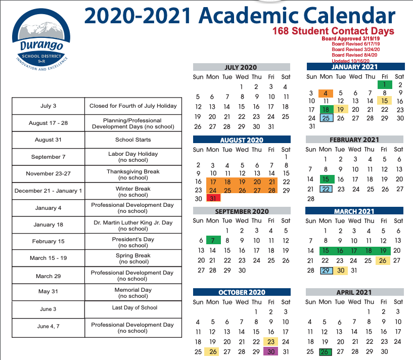 Academic Calendar For 2022 2023 Durango 9r February 2022 Calendar