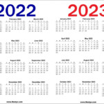 2022 And 2023 Calendar Printable Free Noolyo Calendars Printable